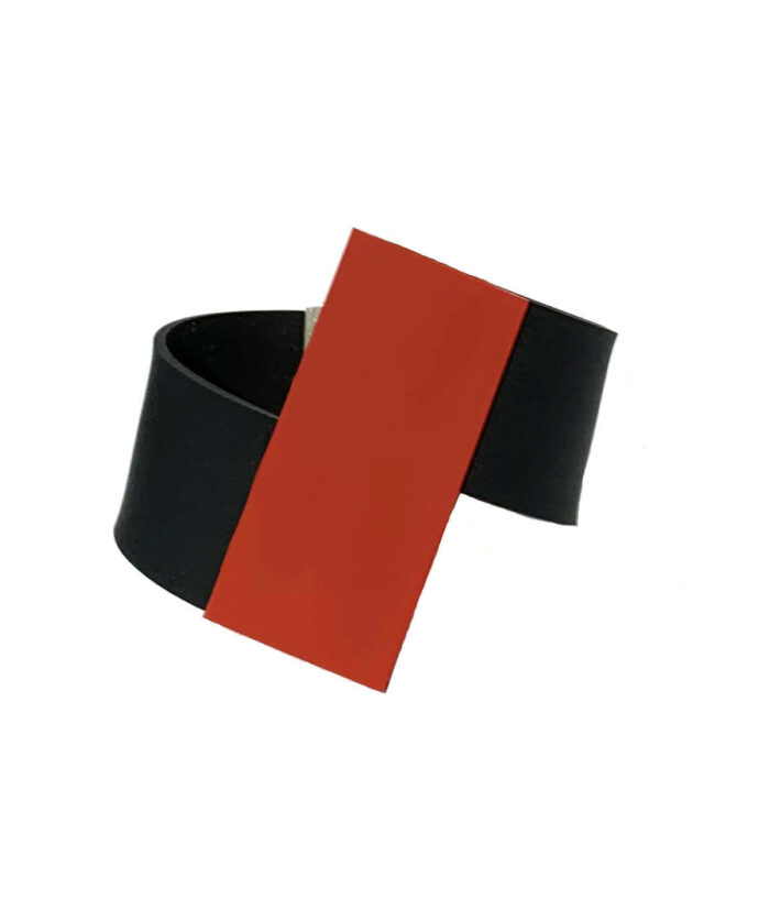 Samuel Coraux bracelet noir et rouge, bijoux de créateurs