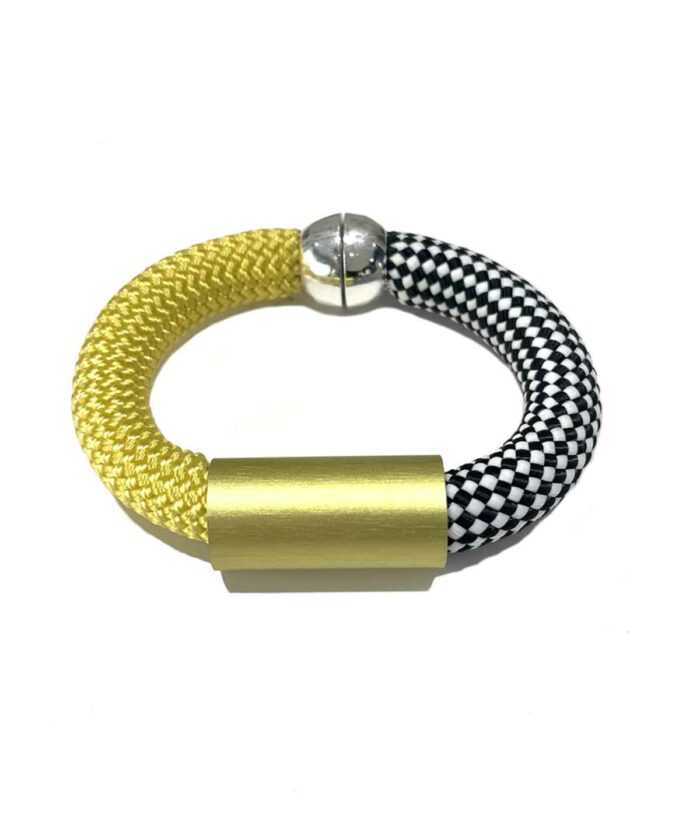 Aventurine, bijoux de créateur, bijoux originaux, bijoux colorés, Bracelet Calista jaune citron de Christina Brampti