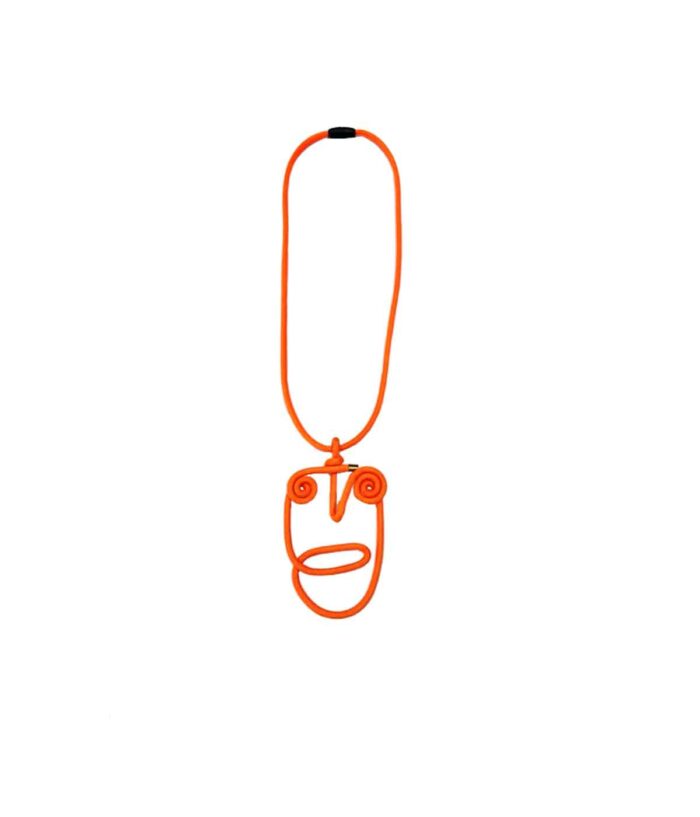 Aventurine, bijoux de créateurs, bijoux originaux, bijoux fantaisie, collier Sasha orange de Samuel Coraux